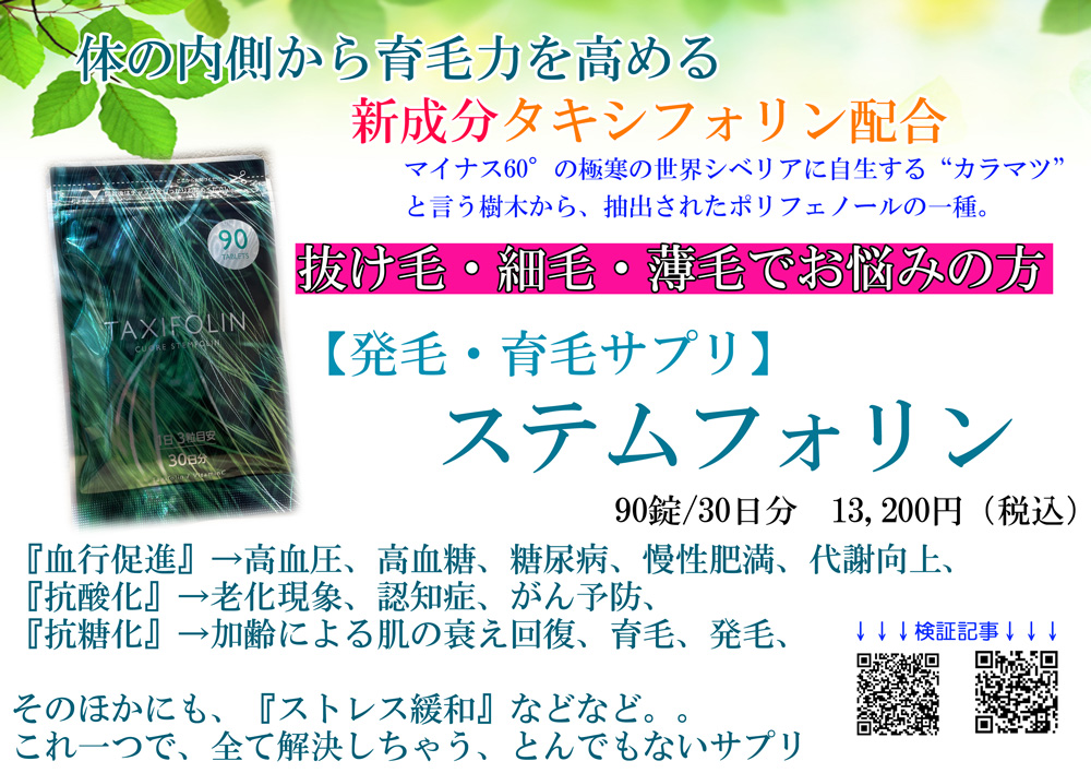 タキシフォリン | 黒部市のおしゃれでアットホームな美容室【hair